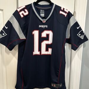 Tom Brady Nike NFL 12 Jersey Patriots Boys XL